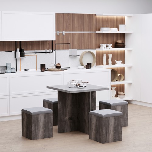 Dining set wooden - 5,