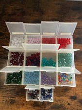 Genuine SWAROVSKI Bicone Heart Crystal Beads Colours Opal Zircon Turmaline Siam