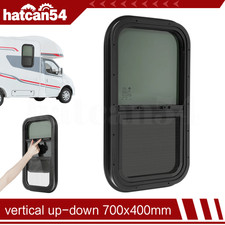 RV Window 700x400mm Vertical Slide Camper Window Waterproof Round Corner