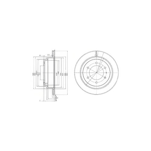 Delphi brake discs - 2x, rear
