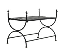 Small Garden Bench Antique Vintage Furniture Metal Window Seat Patio Chair