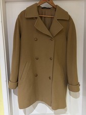 Marks & Spencer 100% Lambswool Camel Overcoat. Double breast. Great Condition 14
