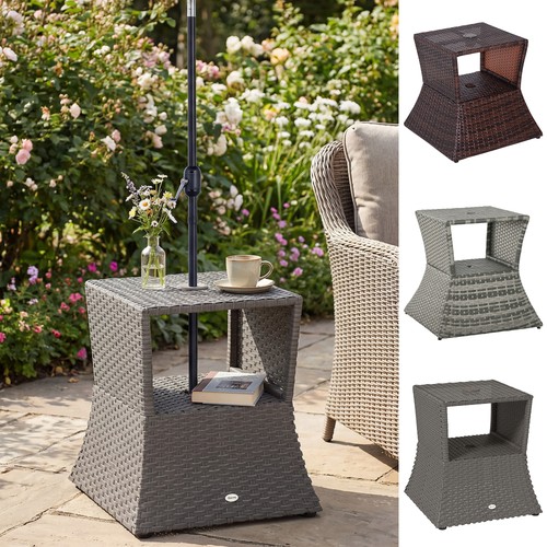 Rattan side table outdoor - side,