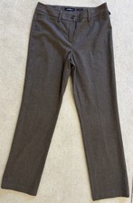 Robell Women’s Brown Trousers Sissi Straight Leg Smart UK 14 R W34 L30
