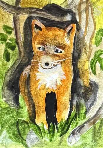 Aceo original watercolour - aceo,