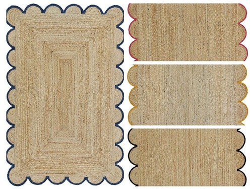Rug scallop hallway carpet - scallop,