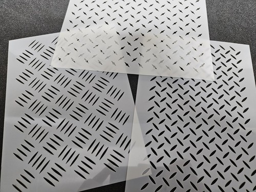 Treadplate stencil usable - re-usable,