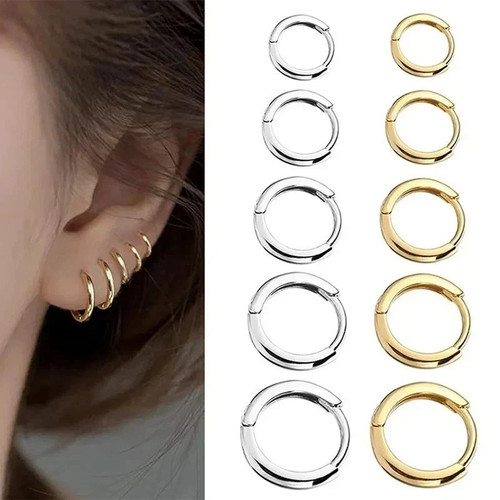 Small huggie hoop earrings - small,
