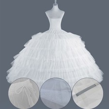 Hoop Skirt Crinoline Petticoat Vintage Party Victorian Costume Underskirt White
