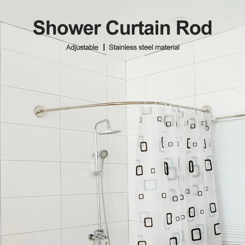 Chrome shower curtain rail - shower,