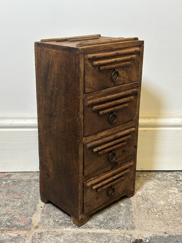 Vintage hardwood mini chest - vintage,