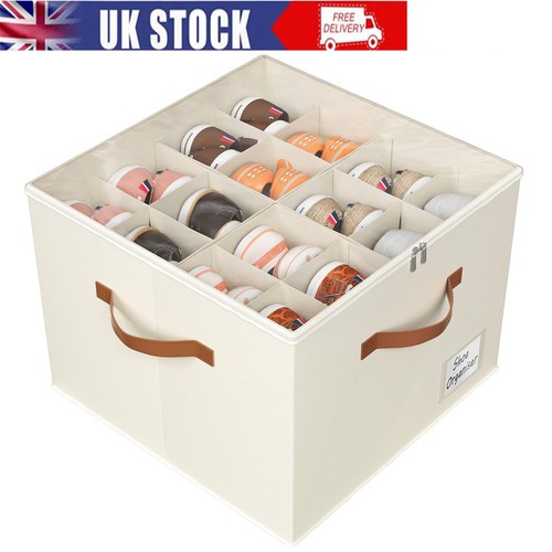 Beige foldable shoe storage - beige,