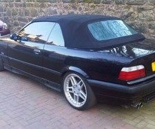 BMW E36 - Black - New Mohair Hood Original Style With Plastic Rear Window