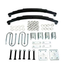 4 Leaf Trailer Leaf Spring Kit with U-Bolt & Single Trailer Axle Hanger Kit