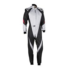 2025 OMP KS-3X Karting Suit Overalls Racesuit FIA 8877-2022 Spec Black Gray Kart