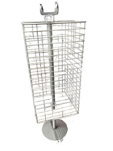 Square turning display cage - display,