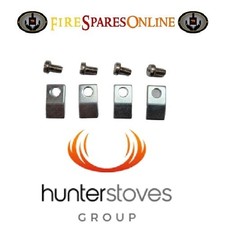 Hunter Stove Glass Clips, 4 x Glass clips & Screws for Hunter Stove (all models)