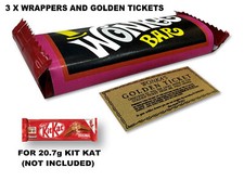 3 x Willy Wonka KITKAT Bar