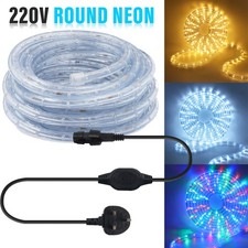 220V LED Rope Tube Lights Flexible Waterproof Garden Party Xmas In/Outdoor Decor