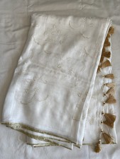 Ivory Self Embroidery Saree Indian Wedding Party Designer