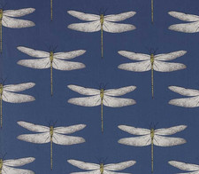 HARLEQUIN CURTAIN FABRIC DESIGN Demoiselle 3 METRES INK/CHARTREUSE 100% COTTON