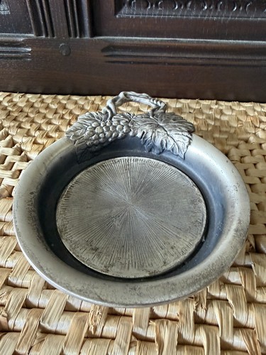 Pewter wine bottle coaster - pewter,