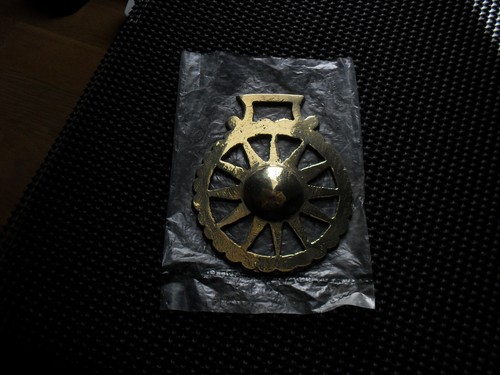 Antique horse brass cart - horse, wheel