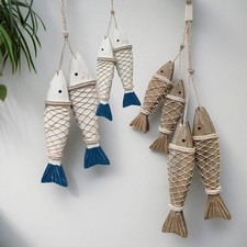 2 Group Vintage Wooden Fish