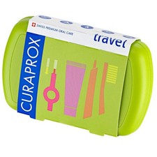 CURAPROX TRAVEL SET Green Toothbrush Toothpaste Interdental Brush Mint