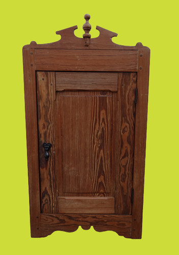 Antique pine miniature cabinet - miniature,