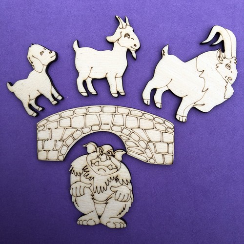 Billy goat gruff wood -  billy, shapes