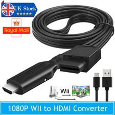 1080P HD Wii to HDMI Converter Adapter USB Cable High Speed Game Conversion Cord