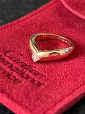 Vintage Cartier Triandre Ring 18k rose gold with princess-cut diamond, Size  L