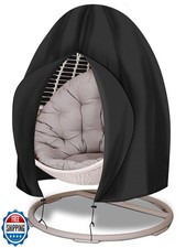 Funshot Egg Chair Cover Waterproof, 75" x 45" Patio Hanging Swing