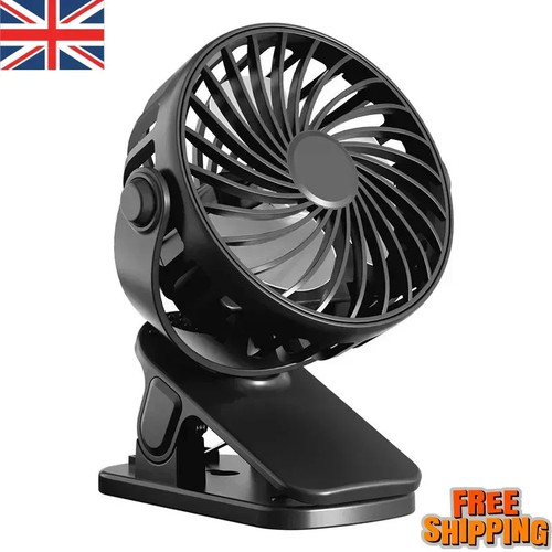 Portable rechargeable clip fan - rechargeable,