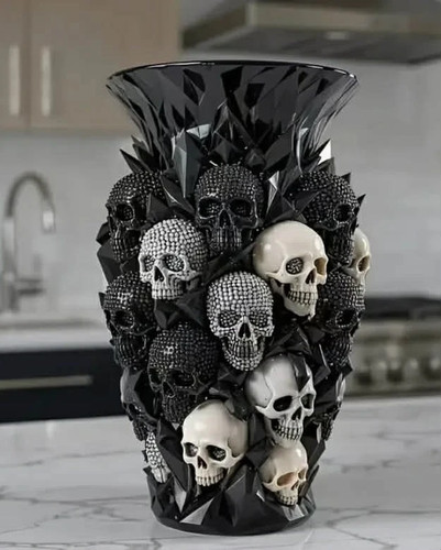 Small gothic skull - small,