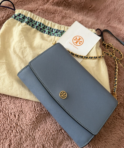 Tory burch blue saffiano - tory,