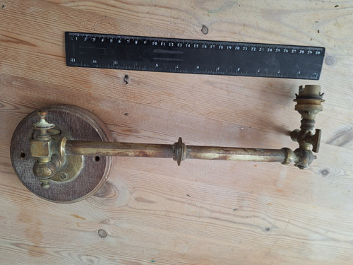 Vintage brass wall light - brass,