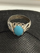 Men's Turquoise Blue Ring 925