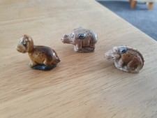 Set Of 3 Wade Flintstone Whimsies DINO, BRONTI & RHINO