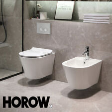 Wall Hanging Toilet Rotary Wash Flush Edgeless Toilet Deepwasher with Seat Softclose