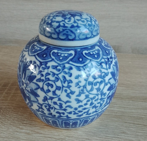 Blue white ceramic - white, ginger