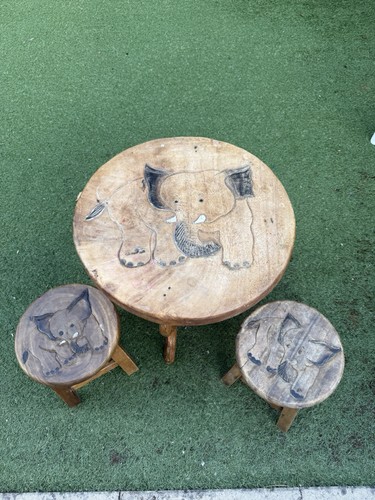 Vintage wooden kids table and - vintage,
