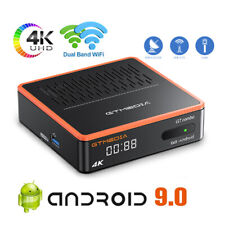 4K Android TV Streaming Player DVB-T2 Satellite Receiver Box Voice Remote WIFI