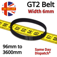 GT2 2M 2mm Pitch 6mm Width Closed Loop Synchronous Timing Belt for Pulley CNC 3D
