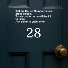 House Number Sticker Signs
