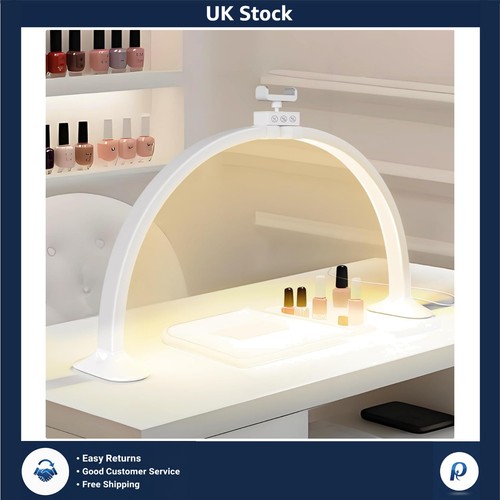 Foldable half moon nail desk - half,