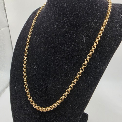 9ct gold belcher chain - gold,