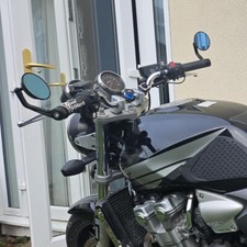 For Honda Ducati Suzuki Kawasaki Pair Round Anti-Glare Handle Bar End Mirrors