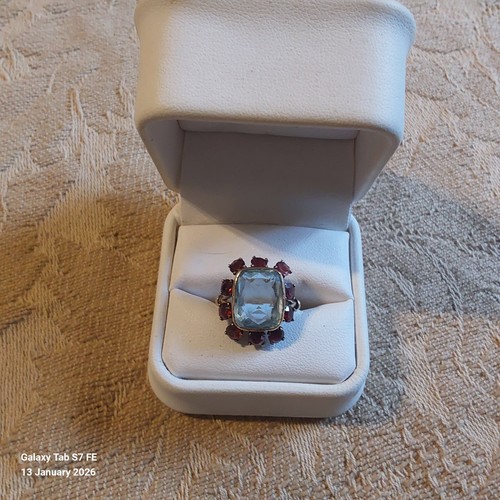 Large antique gold aquamarine - gold,